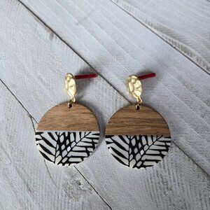Round Wooden Earrings, Jewelry, Women Fashion Earrings